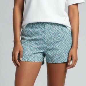 CABANA LIFE | Women Aqua UPF 50+ Preppy Geo Printed Board Shorts size L Surf NEW